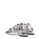 Valentino Garavani Women's Sandals Silver Patent Leather