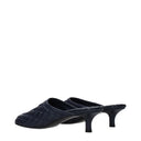 Burberry Slippers And Clogs Women's Leather Blue/Lake