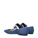 Jimmy Choo Cheri Ballerina Women's Fabric Blue/Denim