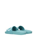 Salvatore Ferragamo Groovy Women's Flip Flops And Clogs Blue/Turquoise Rubber