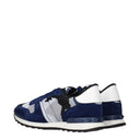 Valentino Garavani Men's Sneakers Silver/Blue Fabric