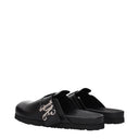 Palm Angels Slippers And Clogs Men Leather Black