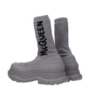 Szare, materiałowe buty męskie Alexander Mc Queen