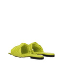 Bottega Veneta Women's Green/Kiwi Leather Slides And Clogs