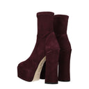 Buty damskie Stuart Weitzman Skyhi Zamsz Fioletowy/Cordovan