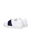 Valentino Garavani Men's Sneakers White/Navy Blue Leather