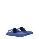 Salvatore Ferragamo Women's Groovy Flip Flops And Clogs Rubber Blue/Blue Shadow