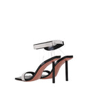 Amina Muaddi Women's Sandals Crystal Black/Silver