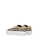 Burberry Women's Sneakers Fabric Beige/Multicolor