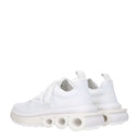 Salvatore Ferragamo Men's White Fabric Sneakers