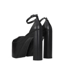 Damskie skórzane sandały Balenciaga w kolorze czarnym