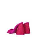 The Attico Luz Sandali Donna Satin Fucsia/Rosso