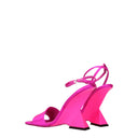 L'Attico Cheope Donna's Sandali In Raso Fucsia