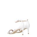 Stuart Weitzman Nudist Sandals Women's White Patent Leather