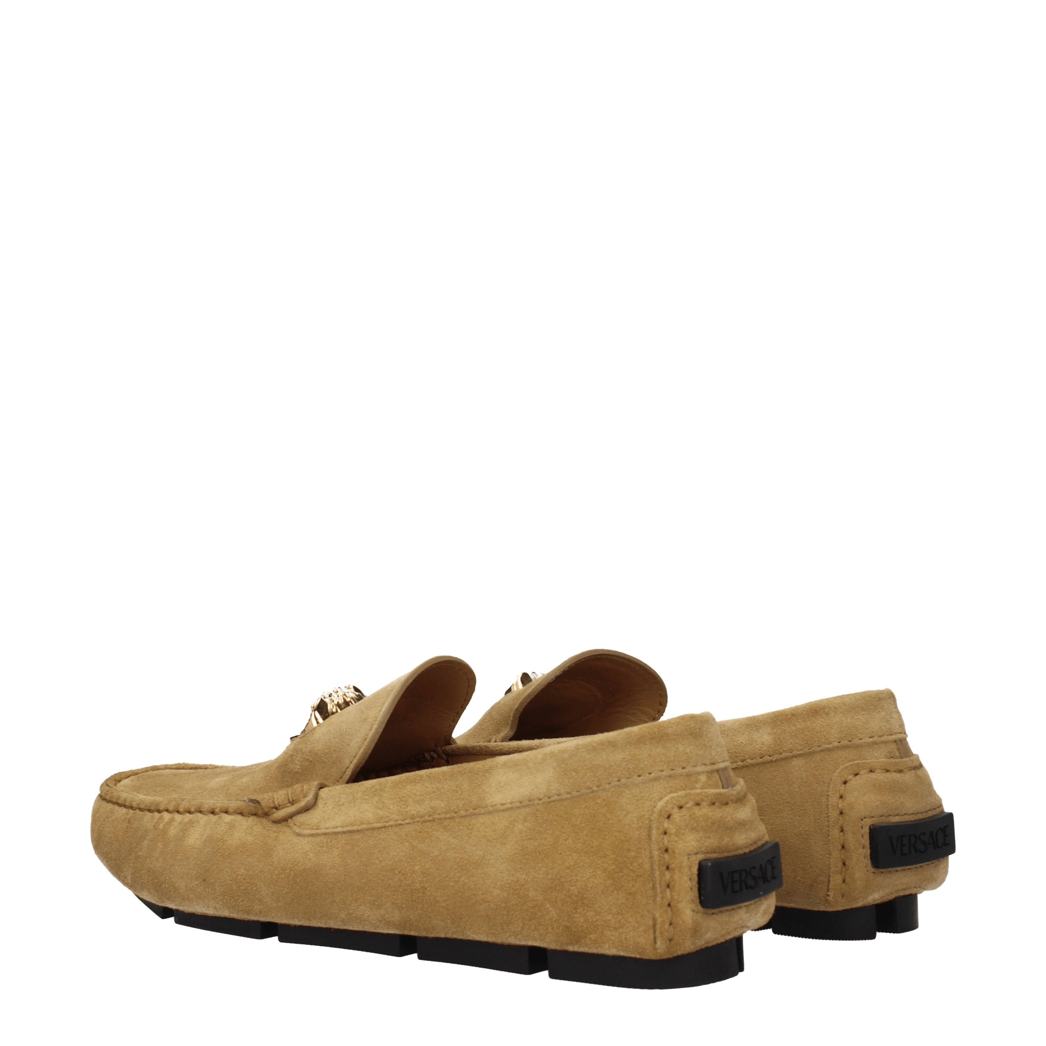 Versace Men's Suede Loafers Beige/Sand