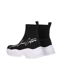 베르사체 진 쿠튀르 여성용s 운동화 패브릭 블랙/화이트