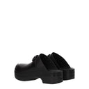 Salvatore Ferragamo Nee Dames's Leren zwarte slippers en klompen
