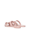 Salvatore Ferragamo Lylia Women's Flip Flops And Clogs Pvc Pink/Antique Pink