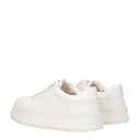 Jil Sander Men's Sneakers White Fabric