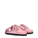 Palm Angels Slippers And Clogs Women Pink Leather