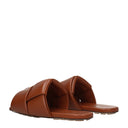 Bottega Veneta Men's Brown/Caramel Leather Slides And Clogs