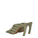 Bottega Veneta Women's Sandals Green Leather/Travertine
