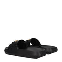 Versace Medusa Biggie Men's Slippers And Clogs Leather Black
