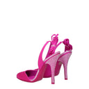 De Attico-vrouwens Satijnen fuchsia sandalen