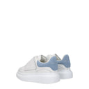 Alexander Mc Queen Gift Idea Sneakers Kids Men Leather White/Light Blue