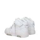 Off White Damskie trampki z białej skóry