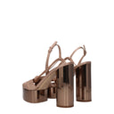 Salvatore Ferragamo Sabina Women's Sandals Beige/Amaretto Satin