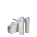 Valentino Garavani Women's Sandals Silver Patent Leather