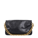 Balenciaga Women's Flap Shoulder Bag Black Leather