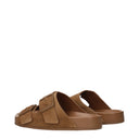 Balenciaga Sunday Slippers And Clogs Men's Brown Suede