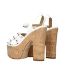 Michael Kors Selah Women's Sandals Eco Leather White/Optical White