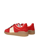 Valentino Garavani Men's Suede Sneakers Red/Ivory