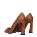 Versace Brown Leather Women's Low Cut Shoes