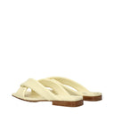 Bottega Veneta Flip Flops And Clogs Riva Women's Leather Yellow/Chamomile