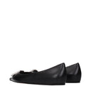 Amina Muaddi Ballerine Camelia Women Leather Black