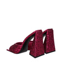 El Attico Devon Mujers Sandalias Fucsia Glitter