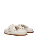 Fabiana Filippi Slippers And Clogs Women's Leather Beige/Ivory