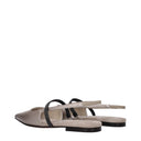 Brunello Cucinelli Women's Ballet Flats Leather Gray/Pearl