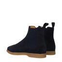 Eleventy Men's Blue Suede Ankle Boots