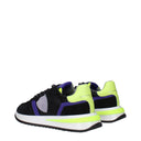 Philippe Model Baskets Tropez 2.1 Femmes Tissu Noir/Jaune Fluo