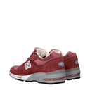 New Balance Sneakers 991v1 Women's Suede Red/Burgundy