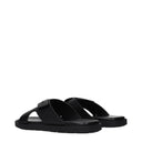 Salvatore Ferragamo Fidia Men's Leather Slides And Clogs Black
