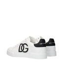 Dolce&Gabbana Trampki Portofino Damskie Skórzane Białe/Czarne