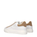 Eleventy Women's Sneakers White/Light Brown Leather