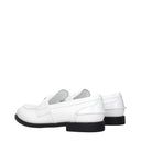 Miu Miu Women's White Leather Loafers