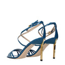 Tom Ford Women's Sandals Patent Leather Blue/Turquoise